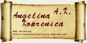 Angelina Koprenica vizit kartica